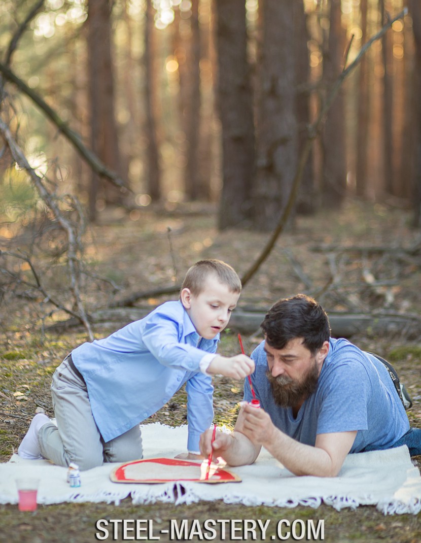 DIY Shield Coloring, Richard I the Lionheart Coat of arms, type 3 photo made by Steel-mastery.com