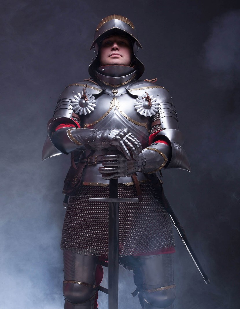 German gothic full plate armor photo made by Steel-mastery.com