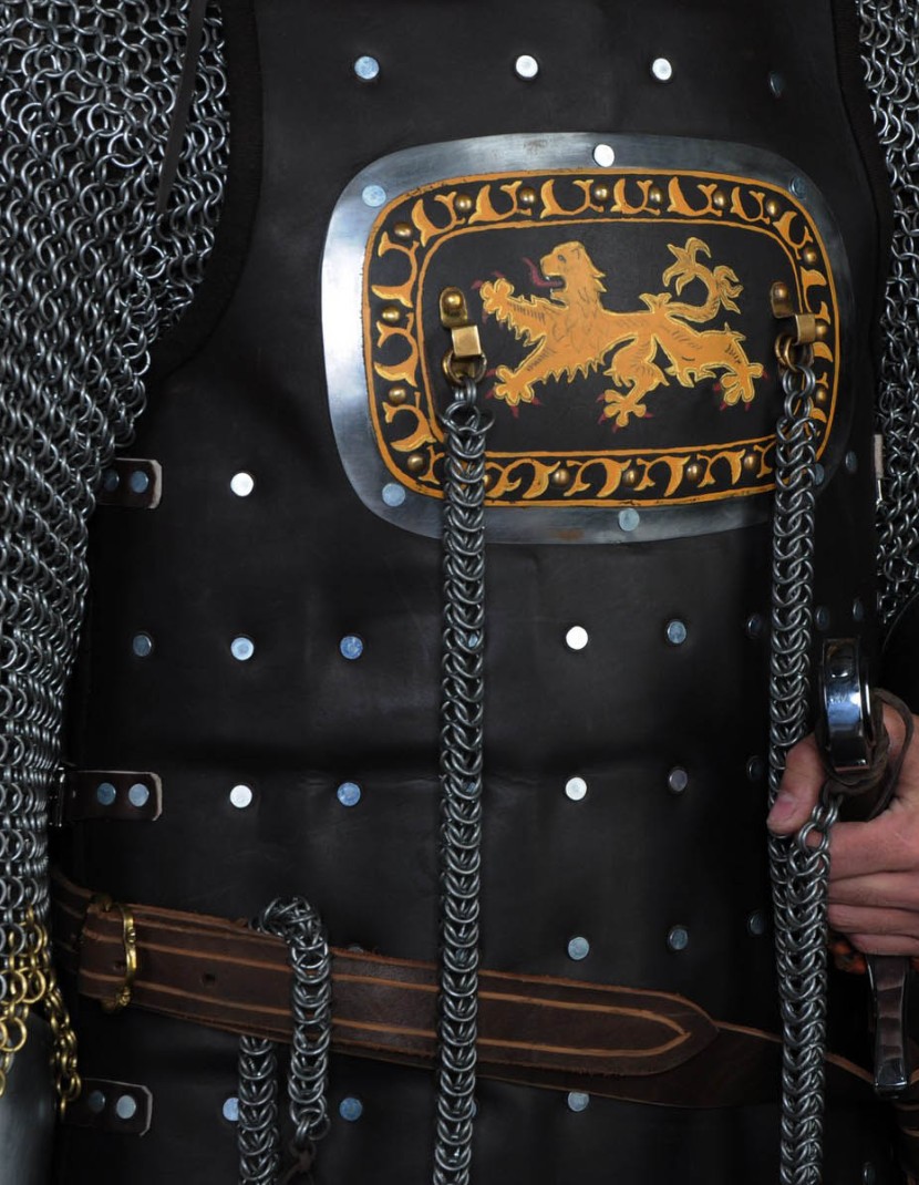 13 century European armour in colours of the English royal house photo made by Steel-mastery.com