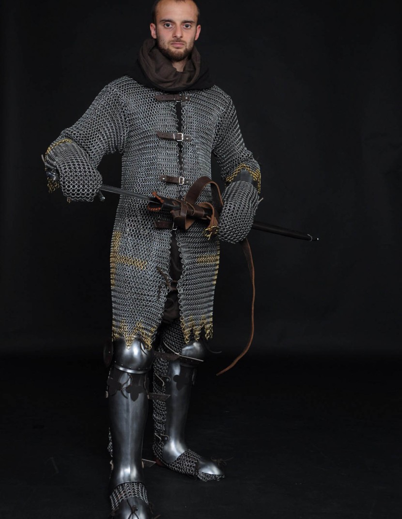 13 century European armour in colours of the English royal house photo made by Steel-mastery.com