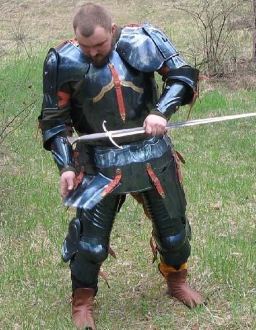 Steel English full plate armour, dated 1483  photo made by Steel-mastery.com