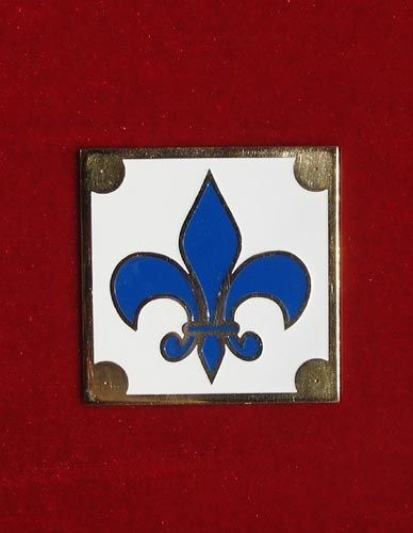 Belt plate with French lily pattern photo made by Steel-mastery.com