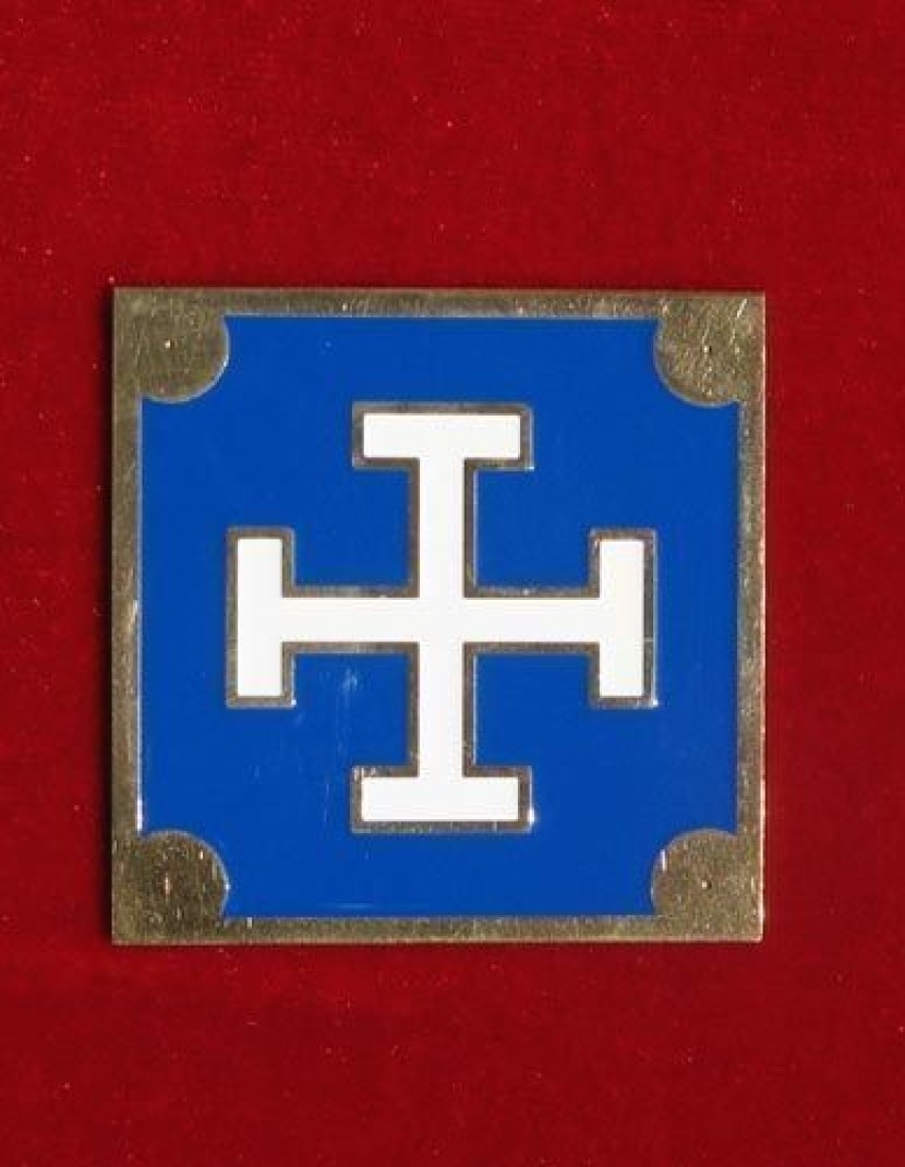 Brass belt plate with cross pattern photo made by Steel-mastery.com