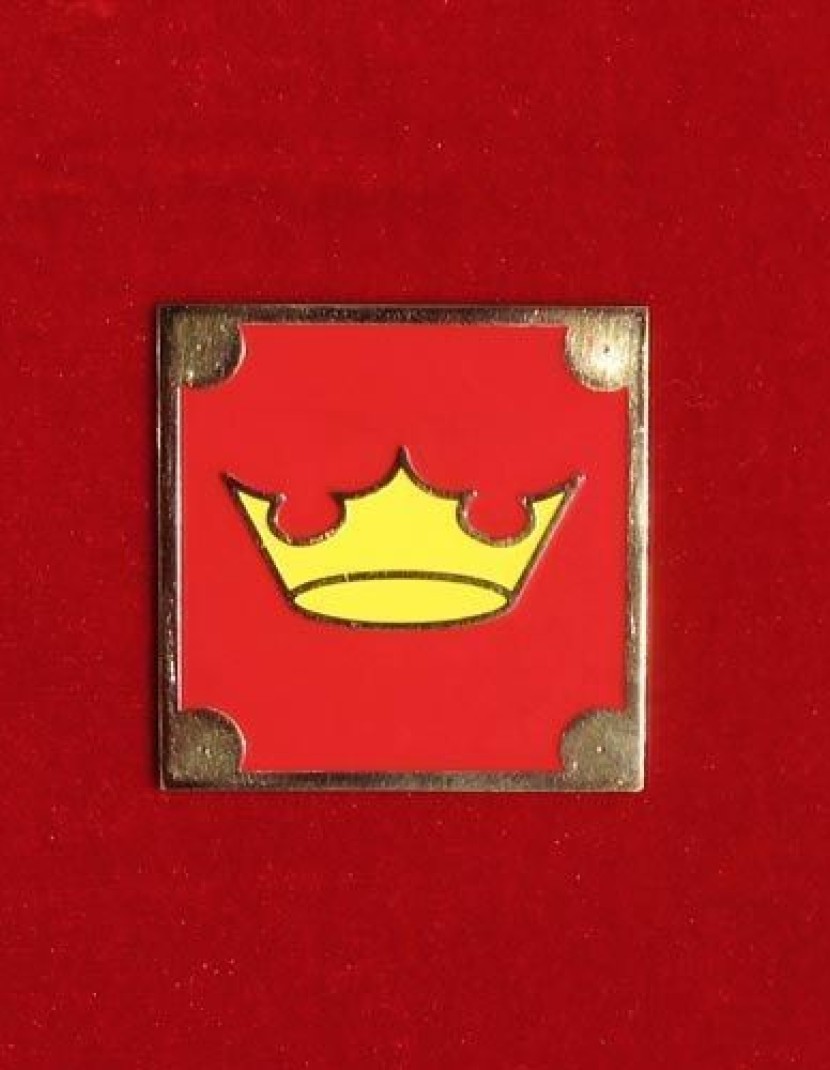 Brass Belt plate with crown pattern photo made by Steel-mastery.com