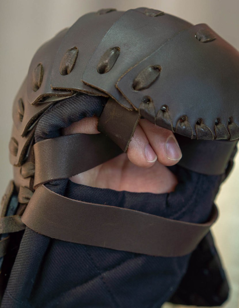 Set of leather laminar mittens photo made by Steel-mastery.com