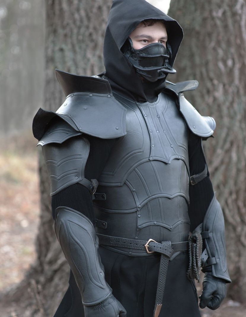 Leather cuirass, part of full LARP-armour photo made by Steel-mastery.com