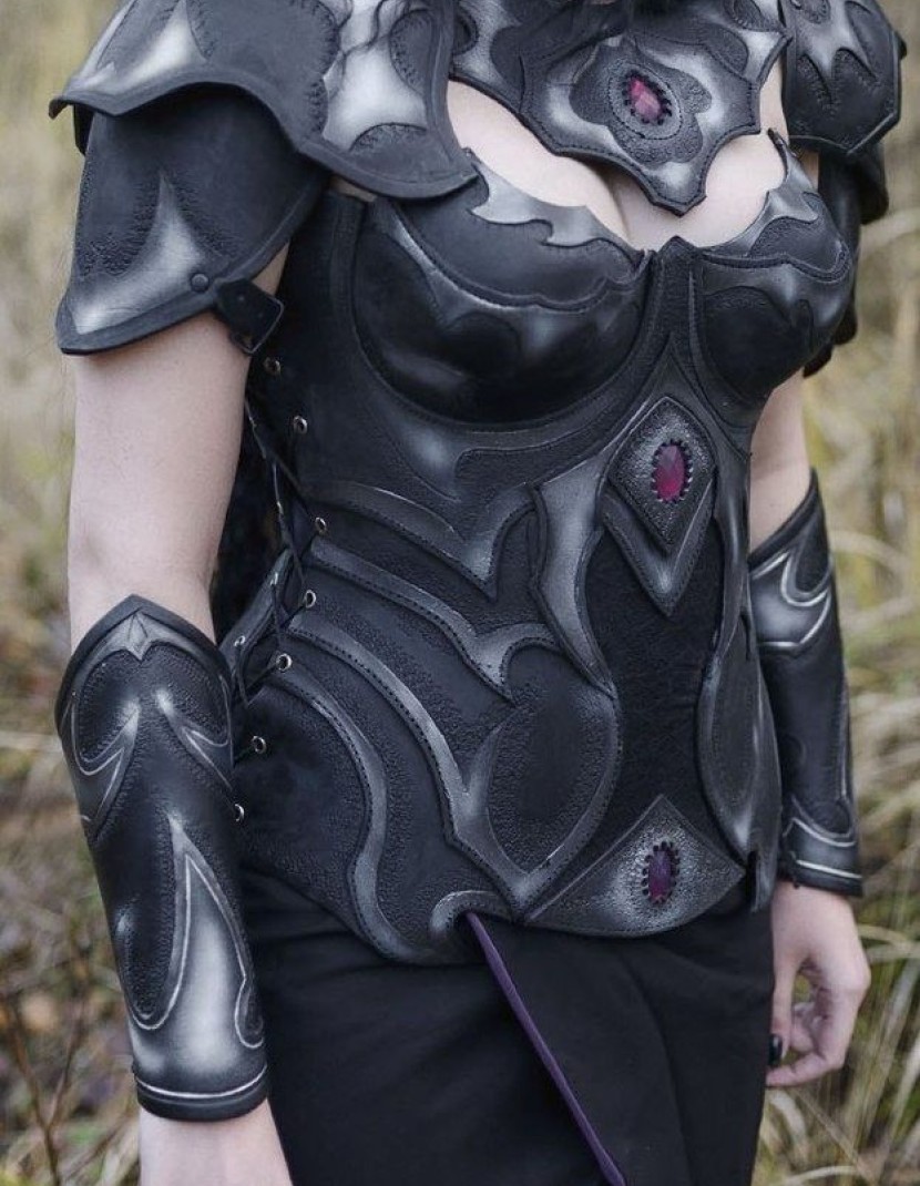 Greaves, part of female fantasy armour photo made by Steel-mastery.com