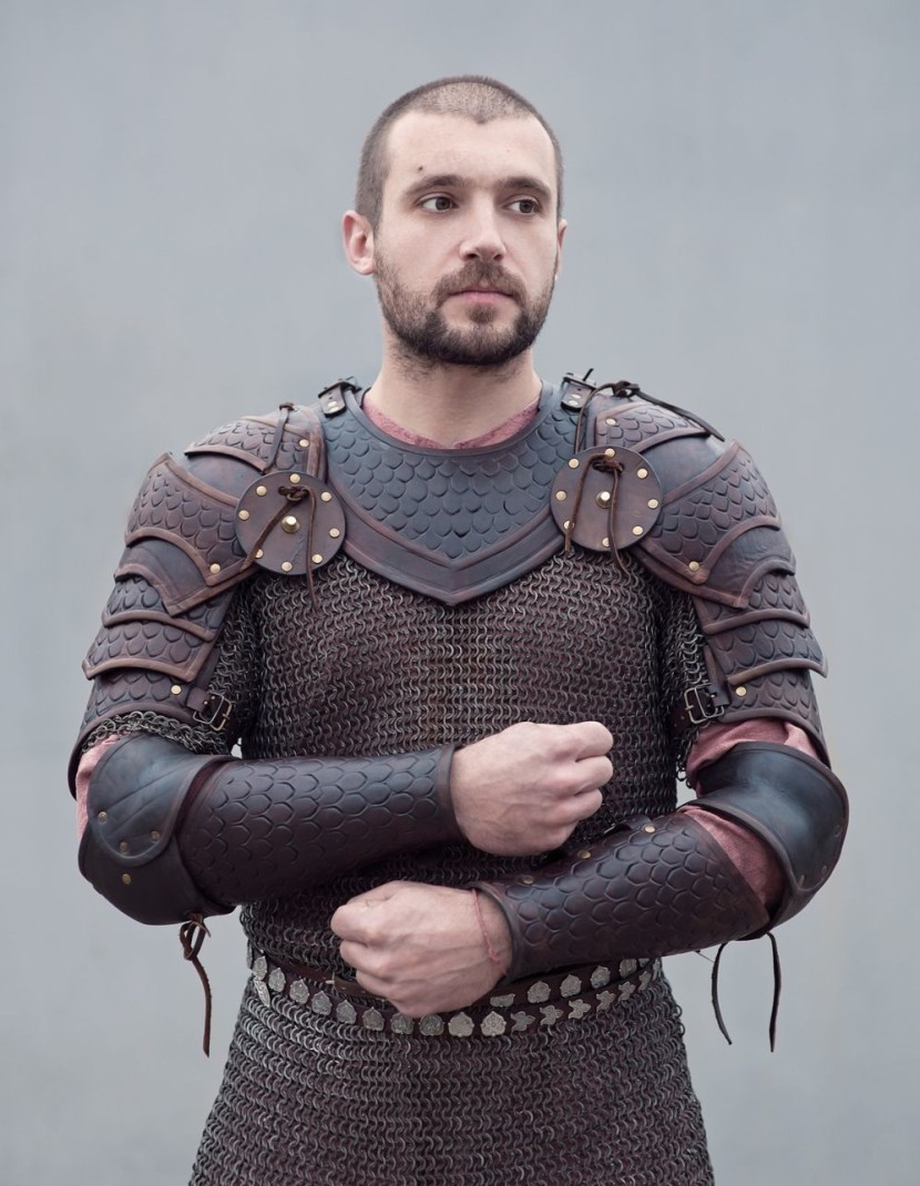 Segmental spaulders with rondels photo made by Steel-mastery.com