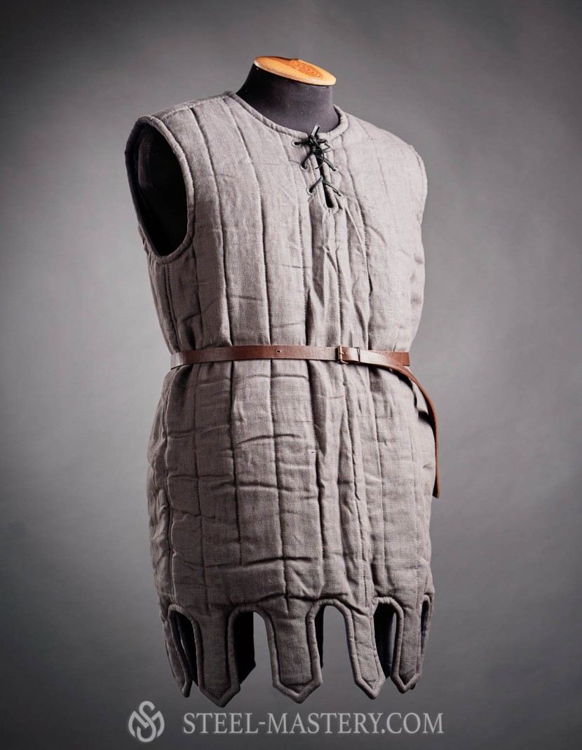 Sleeveless gambeson with festoons, XII-XIII centuries photo made by Steel-mastery.com