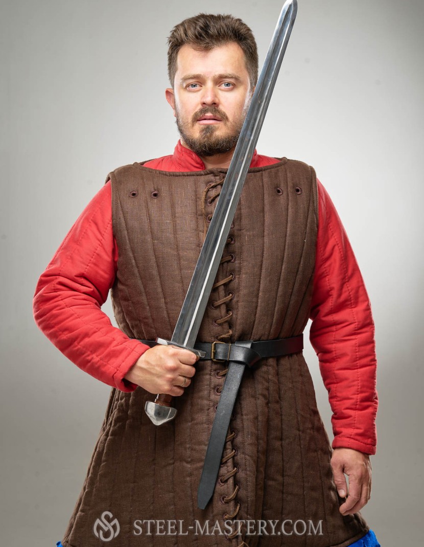 Sleeveless gambeson with festoons, XII-XIII centuries photo made by Steel-mastery.com