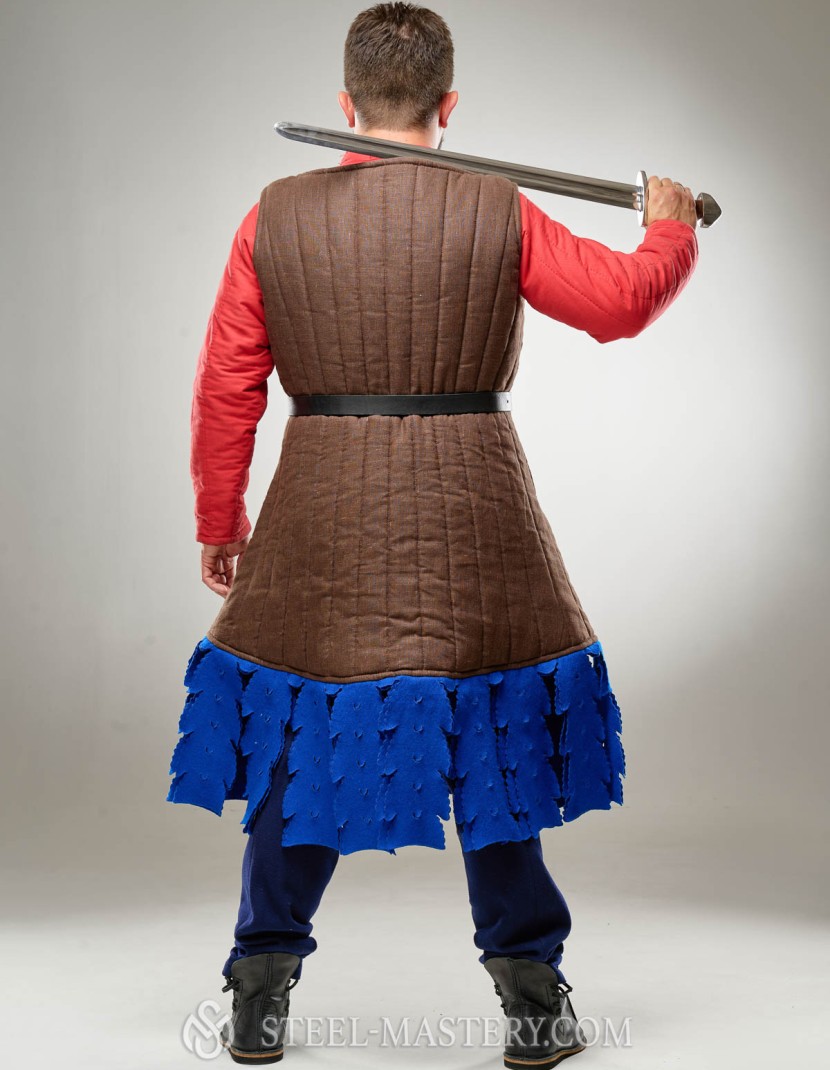 Sleeveless gambeson with festoons, XII-XIII centuries photo made by Steel-mastery.com