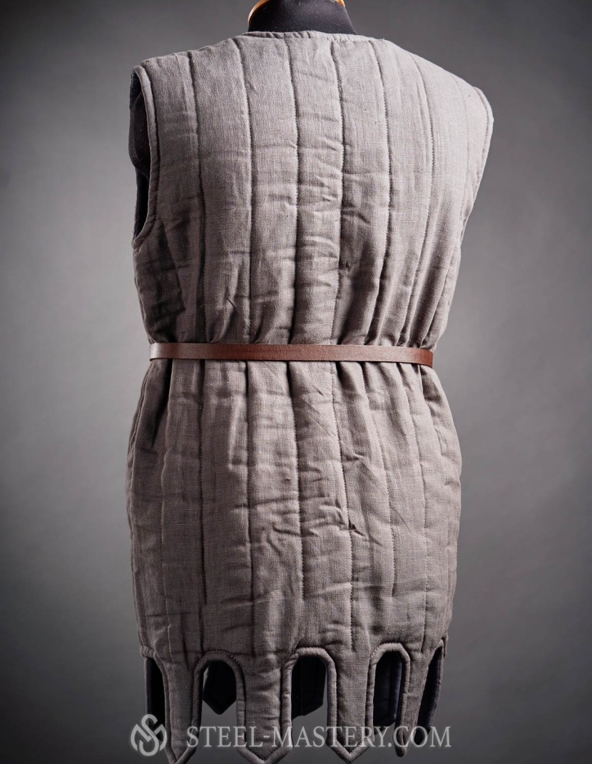 Sleeveless gambeson with festoons, XII-XIII centuries photo made by Steel-mastery.com