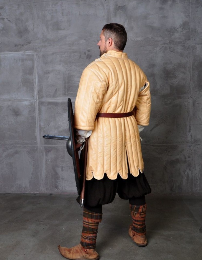 Medieval aketon of leather, XV century photo made by Steel-mastery.com