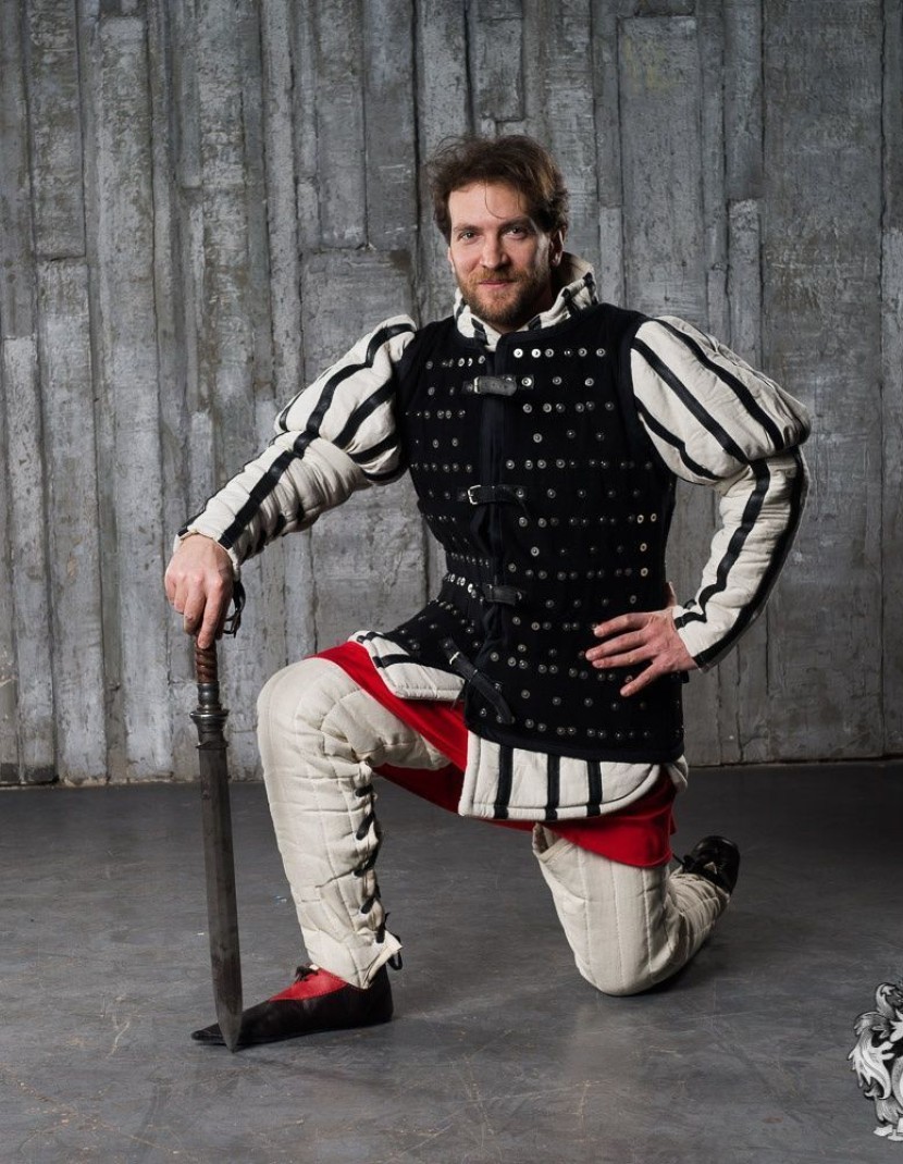 Brigandine with fastenings in the front photo made by Steel-mastery.com