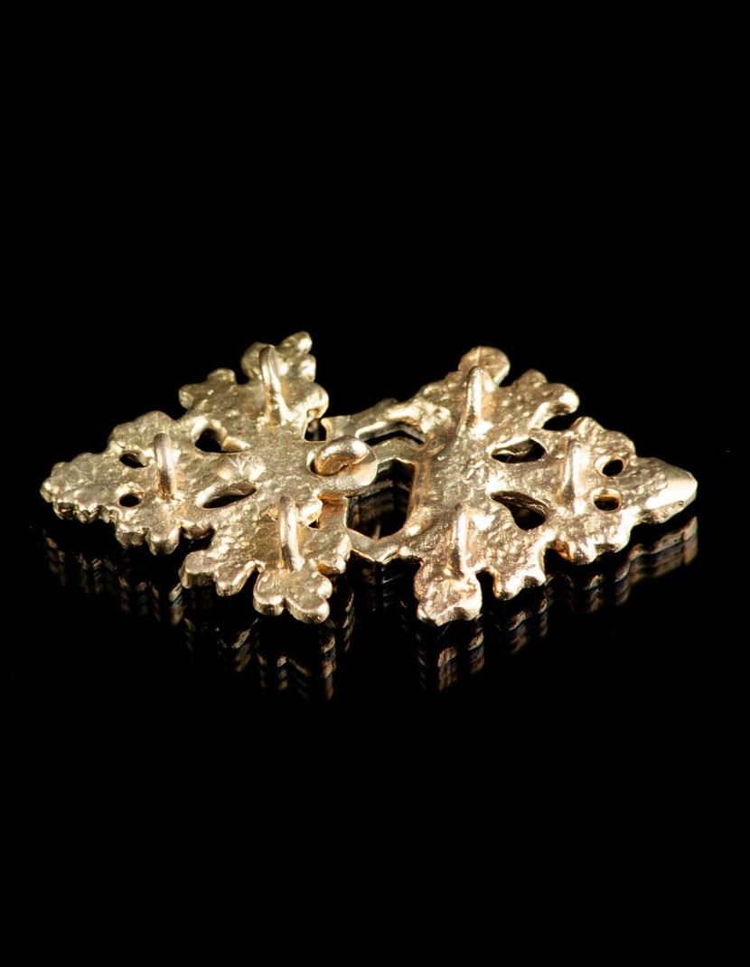 Medieval "A" clasp 1 pair in stock  photo made by Steel-mastery.com