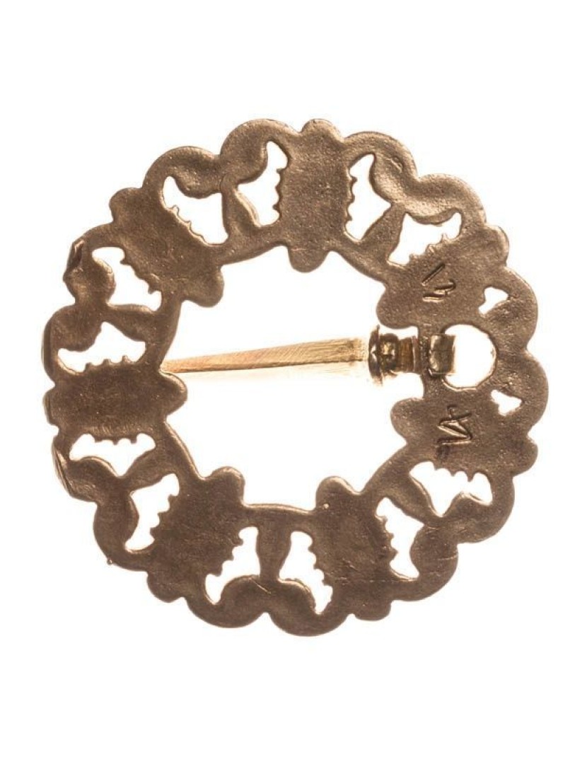 Medieval round Sweden brooch, XIV-XV centuries 1 pcs in stock  photo made by Steel-mastery.com