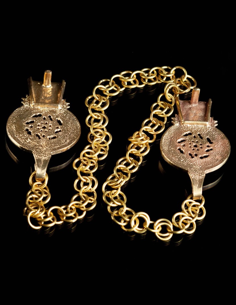 Medieval belt endings, XIV-XV centuries 1 pair in stock photo made by Steel-mastery.com
