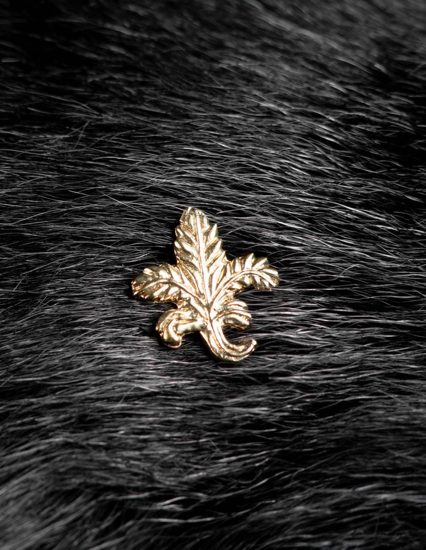 Medieval belt mount “Leaf”, 1360-1500 years (10 pcs) photo made by Steel-mastery.com