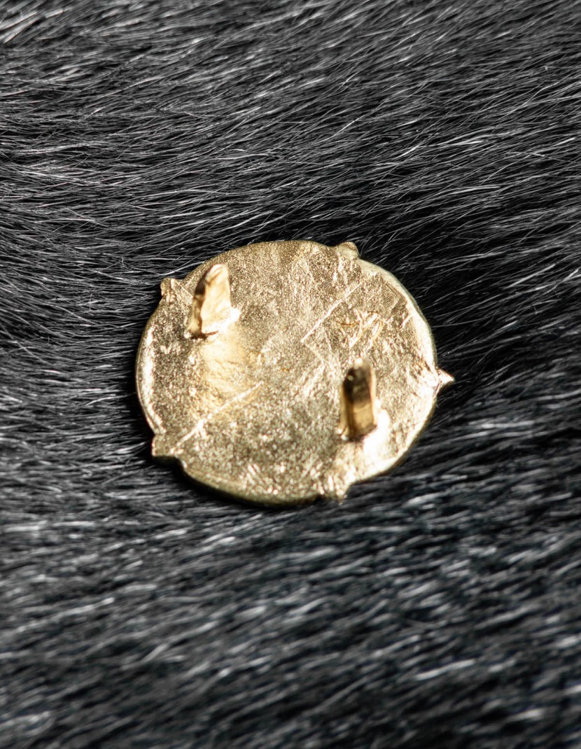 Medieval cast bronze mount “Rose”, XIV-XVI centuries (5 pcs) photo made by Steel-mastery.com