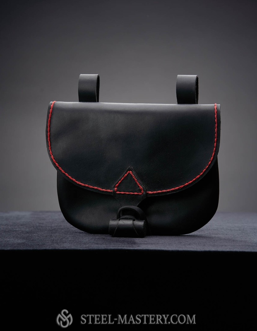 Handmade medieval belt bag photo made by Steel-mastery.com
