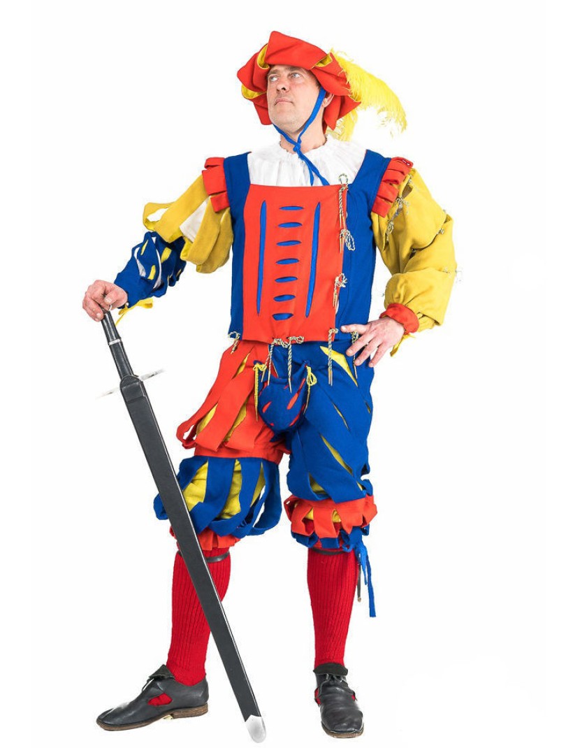 Medieval costume of landsknecht, XVI century photo made by Steel-mastery.com