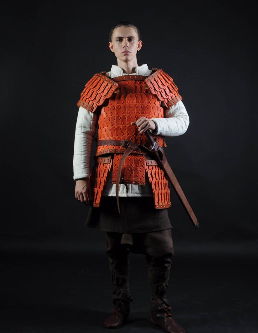 Leather lamellar armor photo made by Steel-mastery.com