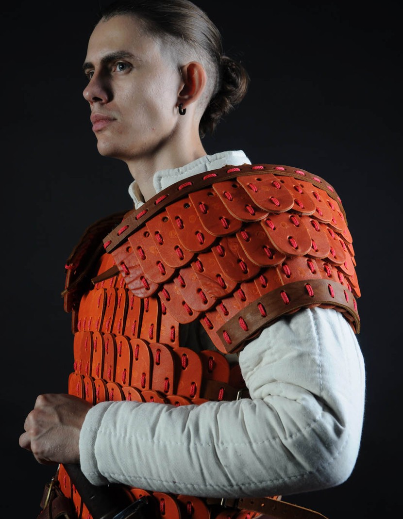 Leather lamellar armor photo made by Steel-mastery.com