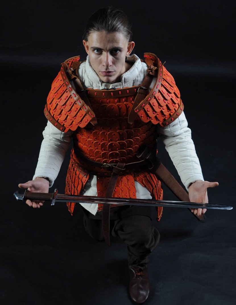 Leather lamellar armor photo made by Steel-mastery.com