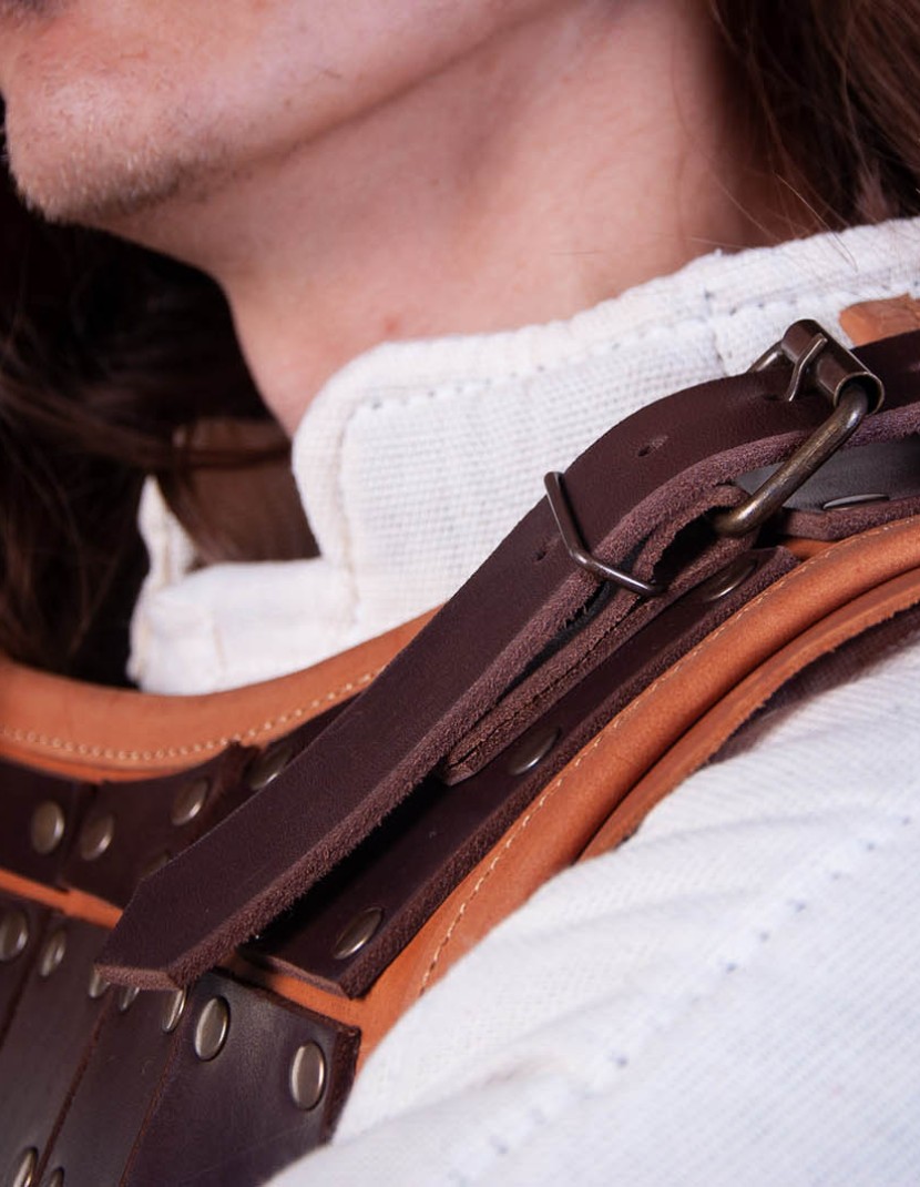 Medieval armour of leather plates photo made by Steel-mastery.com