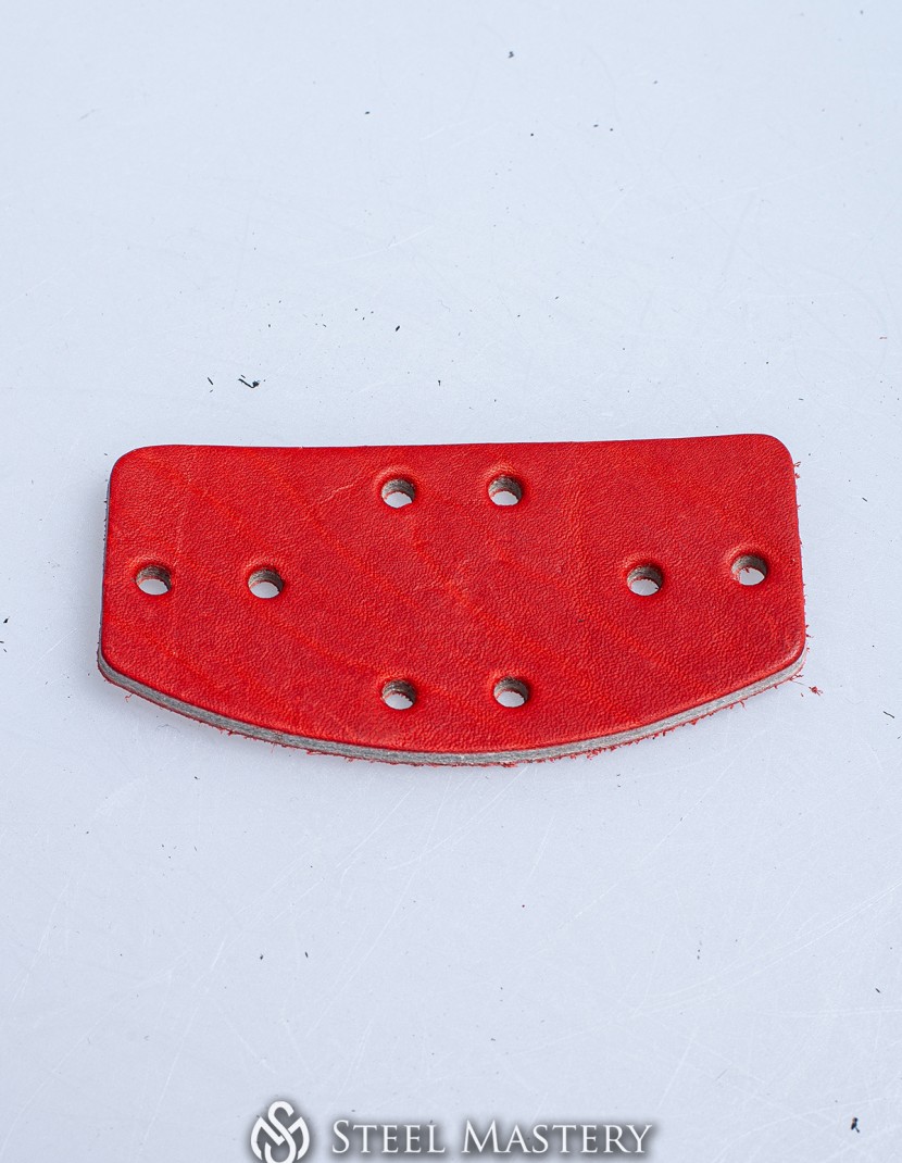 Leather lamellar plates set  D shape  photo made by Steel-mastery.com