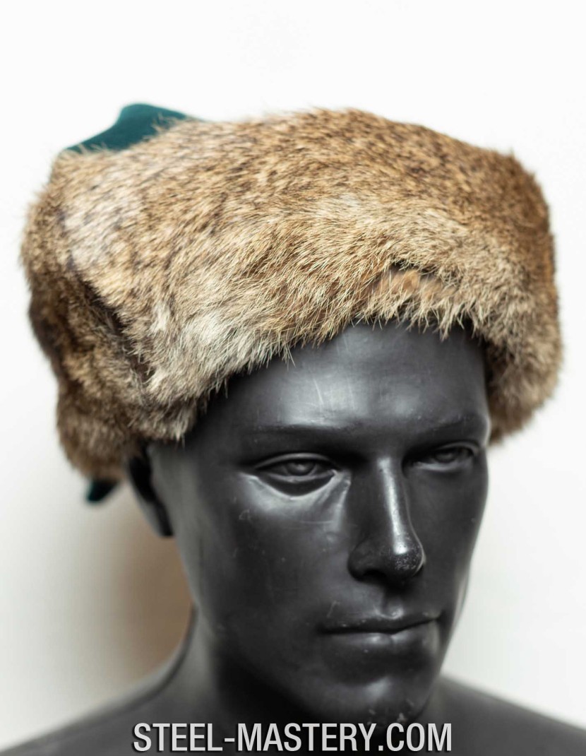 Viking hat with embroidery photo made by Steel-mastery.com