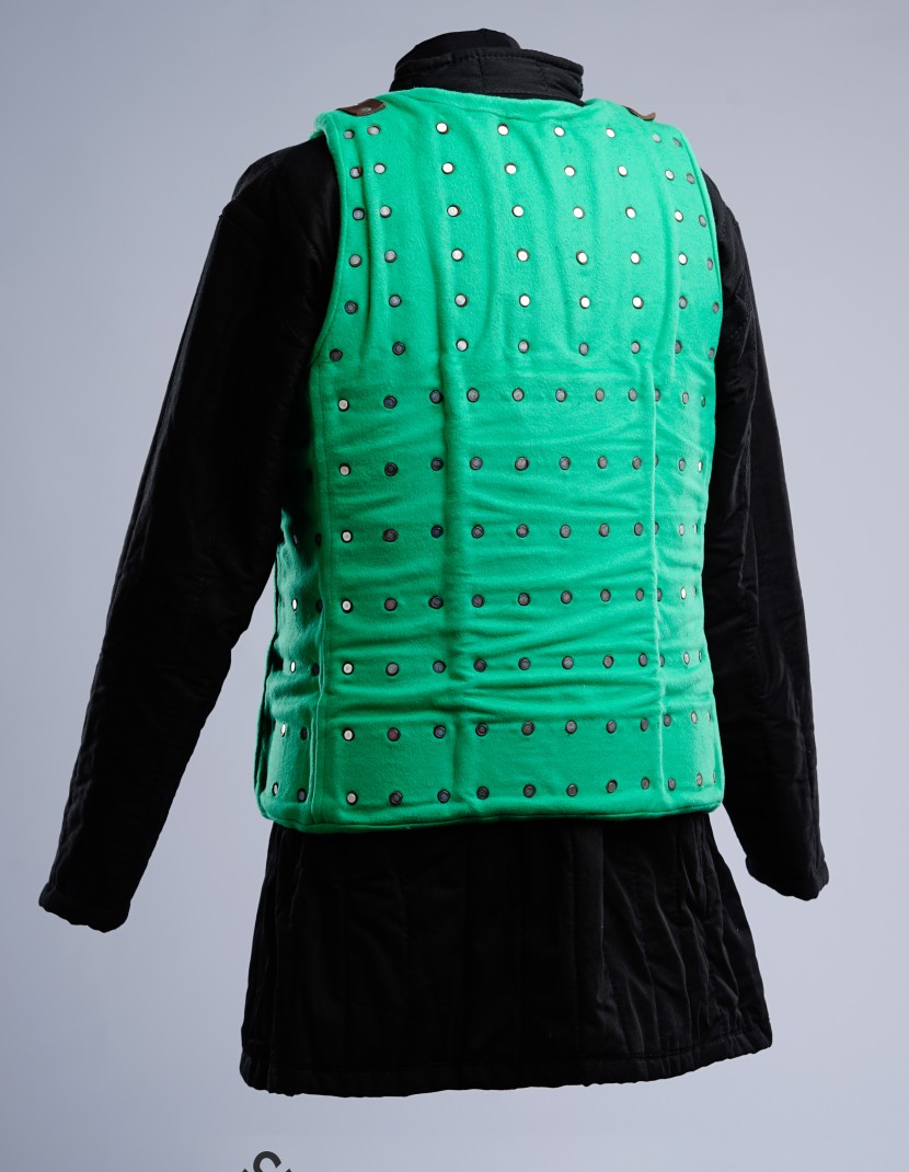 LIGHT GREEN WOOLEN BRIGANDINE XL-XXL photo made by Steel-mastery.com