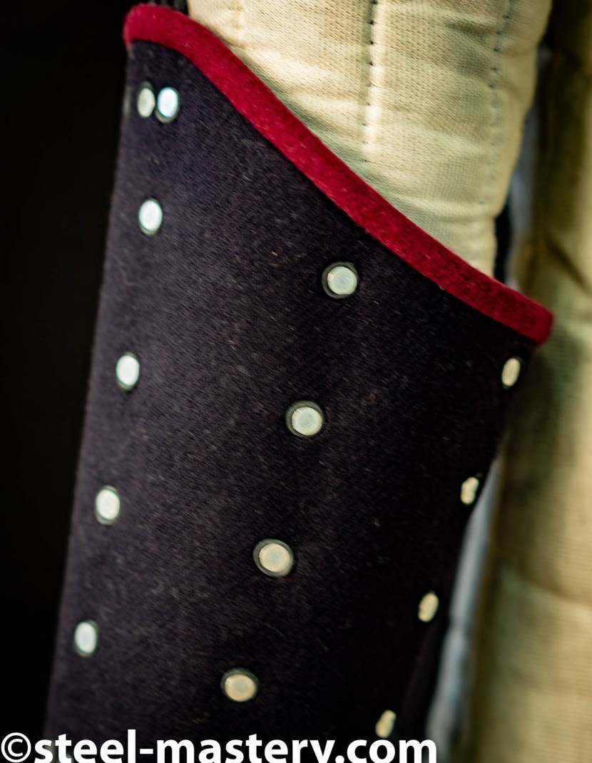 WOOLEN BRIGANDINE MEDIEVAL BRACERS  photo made by Steel-mastery.com