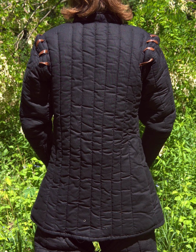 Ordinary black gambeson photo made by Steel-mastery.com