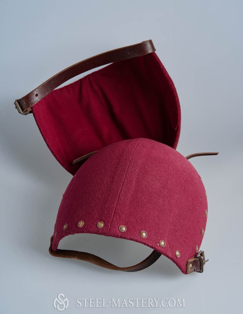 DARK PINK COVERED ROUND PAULDRONS photo made by Steel-mastery.com