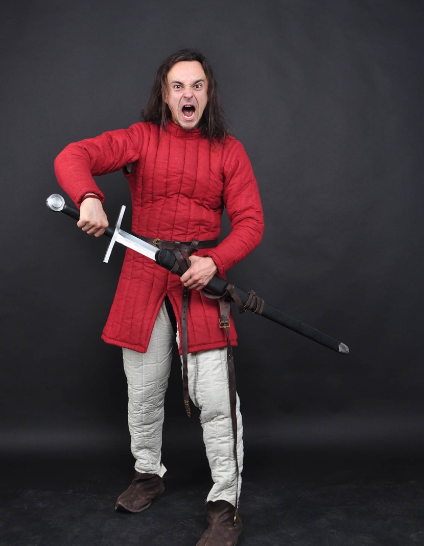 Closed-front gambeson (linen) photo made by Steel-mastery.com