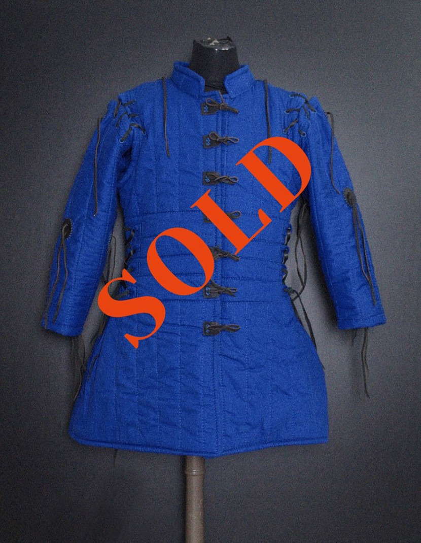 Woman gambeson, royal blue photo made by Steel-mastery.com