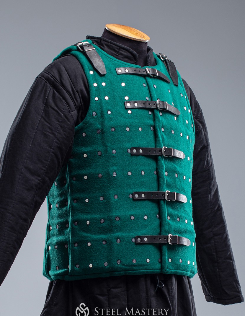 green steel brigandine  photo made by Steel-mastery.com