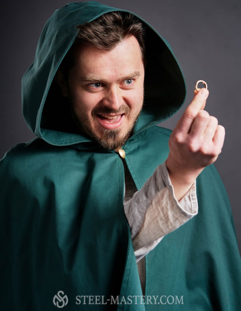 Green cloack with hood  photo made by Steel-mastery.com