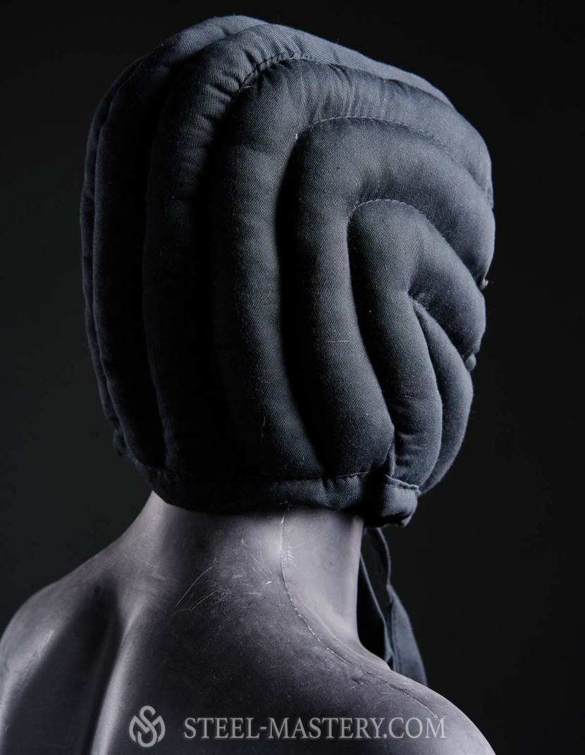 Black padded cotton cap  photo made by Steel-mastery.com