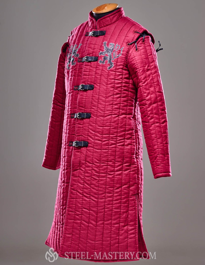 Long Knight gambeson with unique paint stamping  photo made by Steel-mastery.com