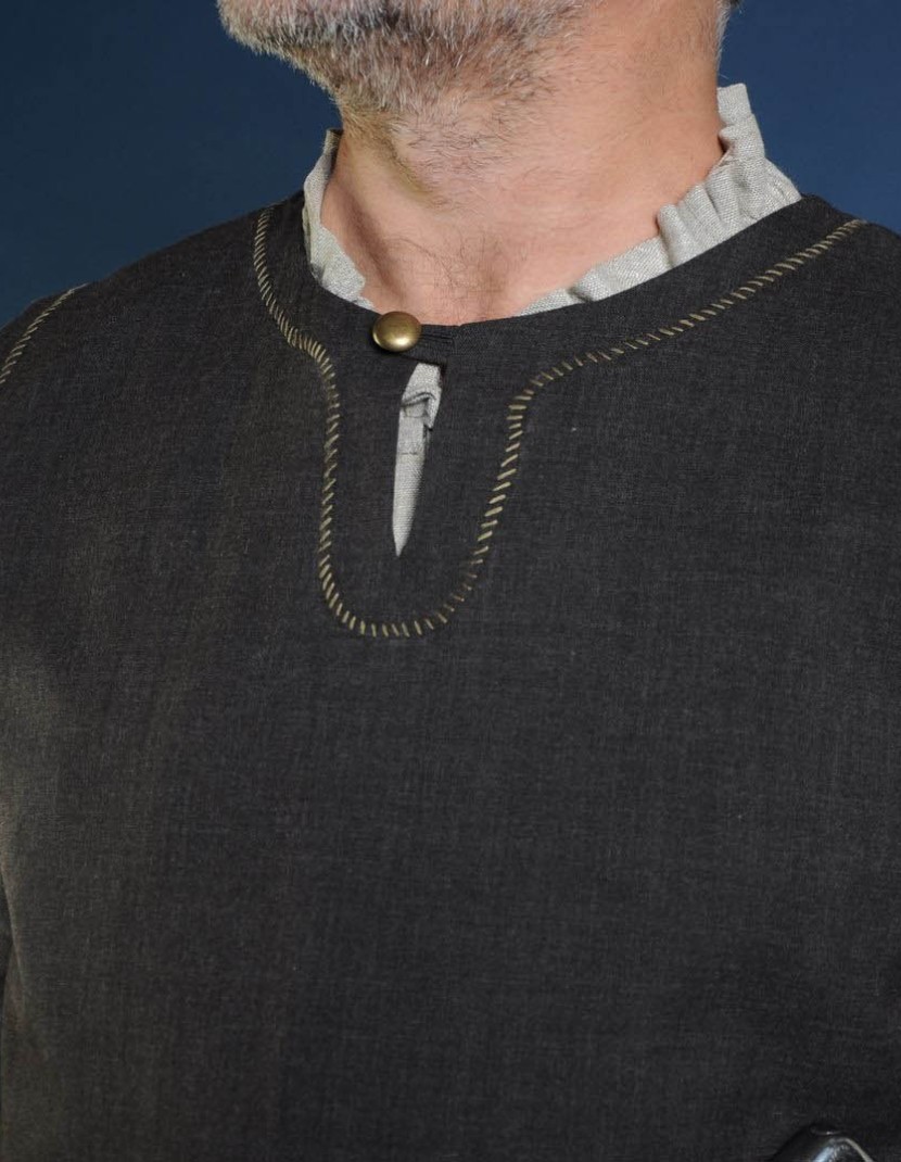Medieval tunic of IX-XII centuries  with button photo made by Steel-mastery.com
