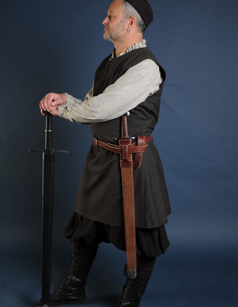Medieval tunic of IX-XII centuries  with button photo made by Steel-mastery.com