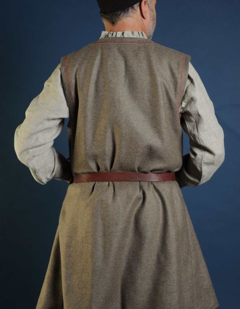 Woolen uncolored  medieval tunic of IX-XII centuries   photo made by Steel-mastery.com