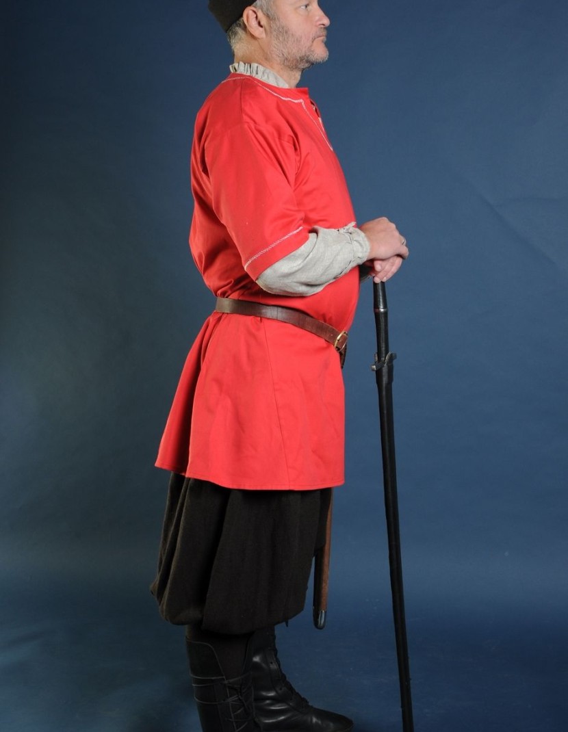 Medieval European shirt, red photo made by Steel-mastery.com
