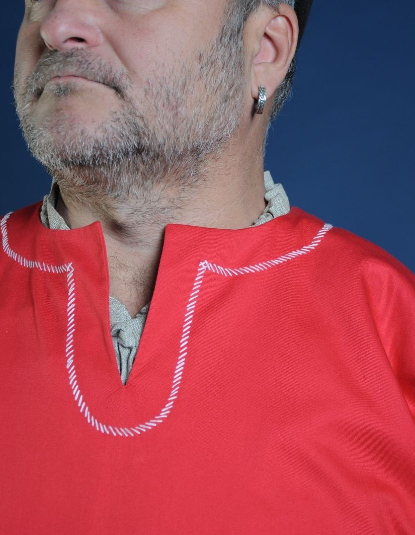 Medieval European shirt, red photo made by Steel-mastery.com