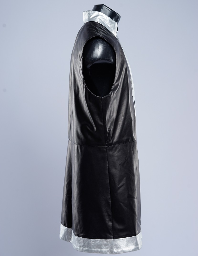 Leather vest with silver edging  photo made by Steel-mastery.com