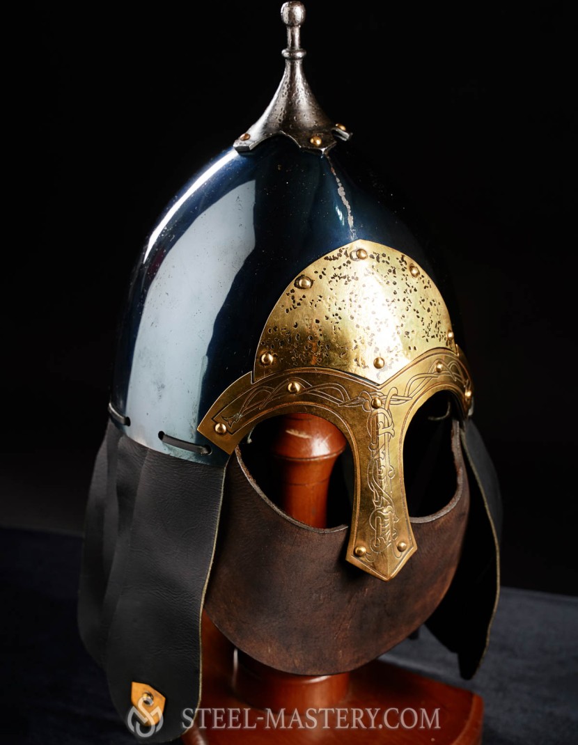 Blueing Medieval Slavic helmet  photo made by Steel-mastery.com