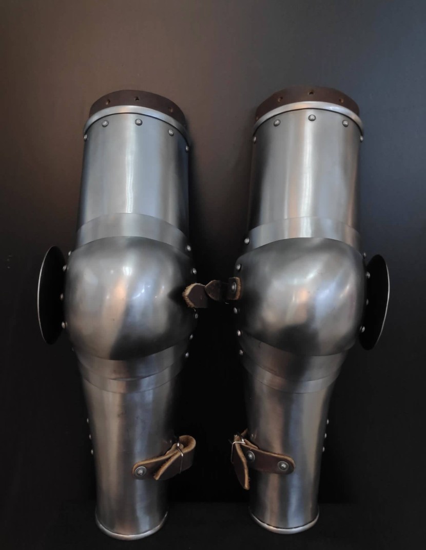 STEEL GERMAN KNIGHTLY PLATE ARMS OF THE 14TH CENTURY WITH ELBOW CAPS  photo made by Steel-mastery.com