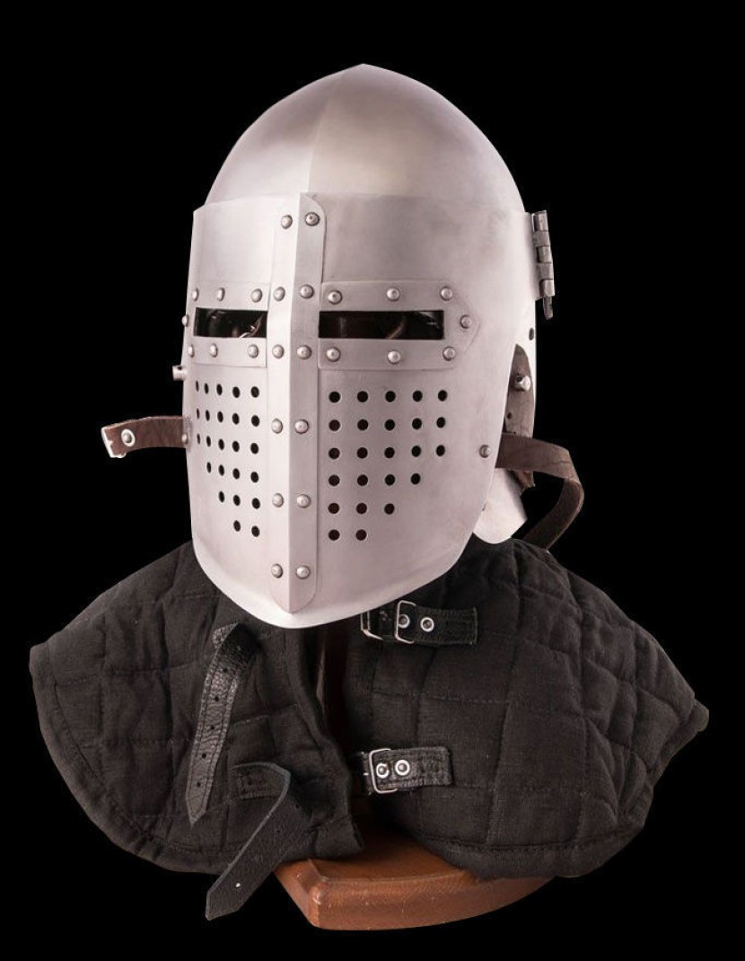 Early bascinet with lifting visor photo made by Steel-mastery.com